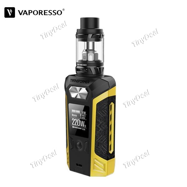 Authentic Vaporesso Switcher 220W with NRG Tank Clearomizer Starter Kit - Standard Version Yellow