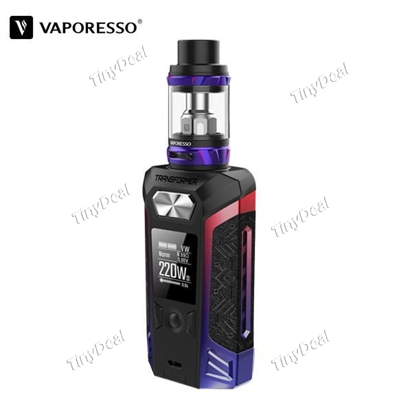 Authentic Vaporesso Switcher 220W with NRG Tank Clearomizer Starter Kit - LE Version Red Blue
