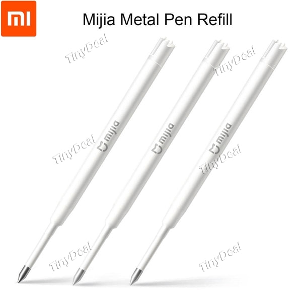 3Pcs Original Xiaomi Metal Sign Pen Refill 0.5mm with Black Ink for Metal Mijia Pen Only