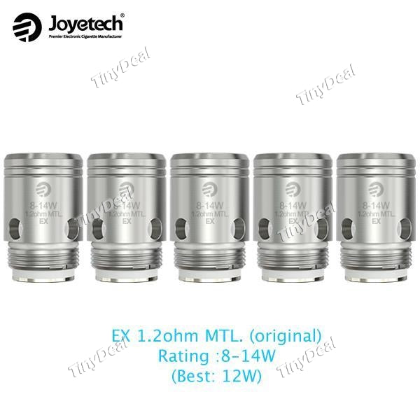 5 x Authentic Joyetech Exceed D22 D19 Tank Replacement EX 1.2ohm MTL 8W - 14W Coil Head (5-Pack)