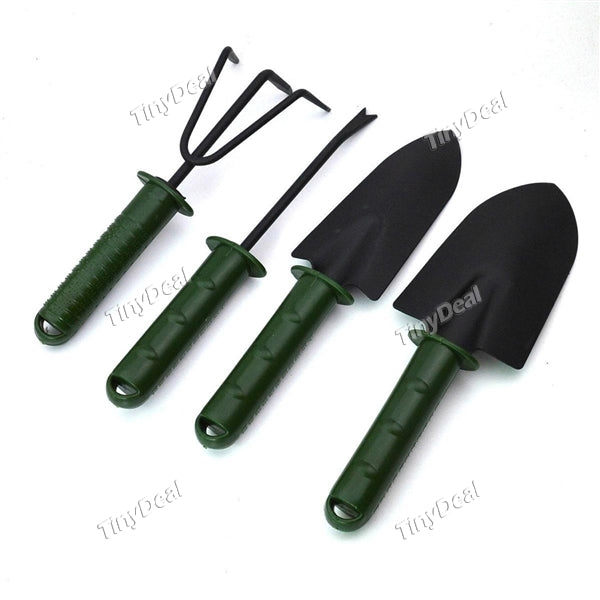 4pcs Spade Set Rake Shovel Planting Tool Perfect for Succulent Cactus Herbs or Other Indoor Miniature Plants