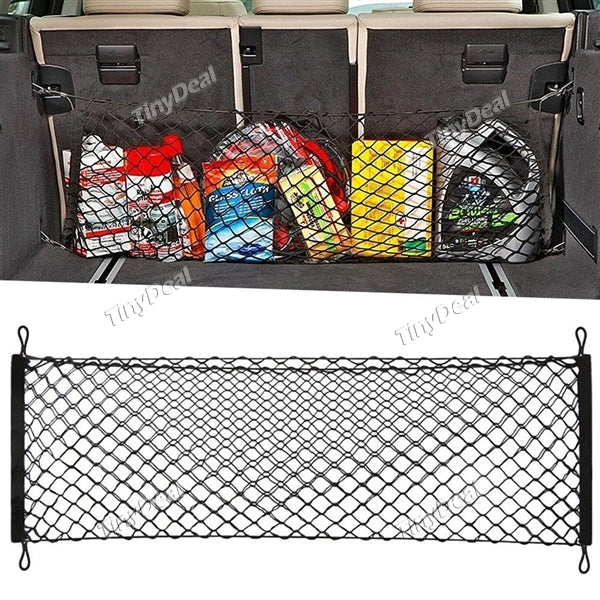 Adjustable Elastic Heavy Duty Cargo Net Organizer Storage Mesh Stretchable Car Truck Net Organizer with Hooks