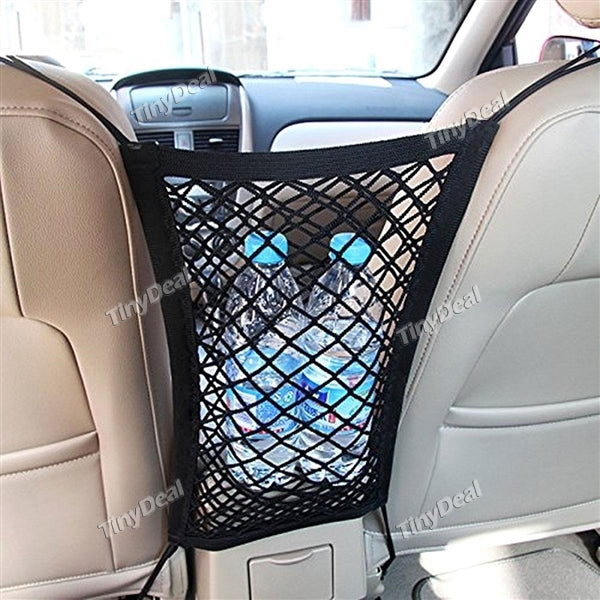 Car Mesh Organizer Universal Car Armrests Seat Back Net Storage Bag Pouch Holder Auto Backseat Barrier