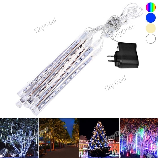 YWXLight Multi-color 30CM Meteor Shower Rain 8 Tubes LED Outdoor AC 220V Wedding Party with EU Plug