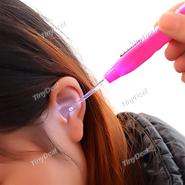 Kids Baby Safe LED Light Ear Wax Pick Ear Cleaner Earpick Spoon Earwax Curette