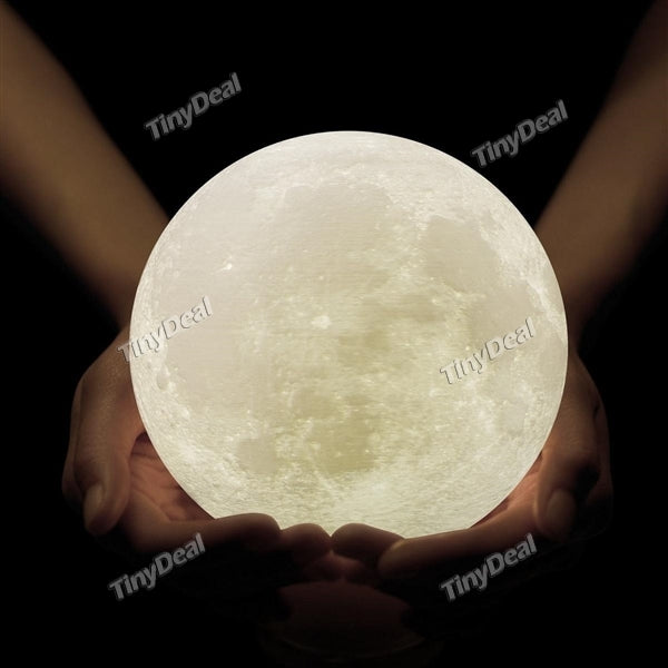 3D Printing Moon Lamp Rechargeable Night Light Dimmable Touch Control Brightness Baby Night Light 3.9 inch