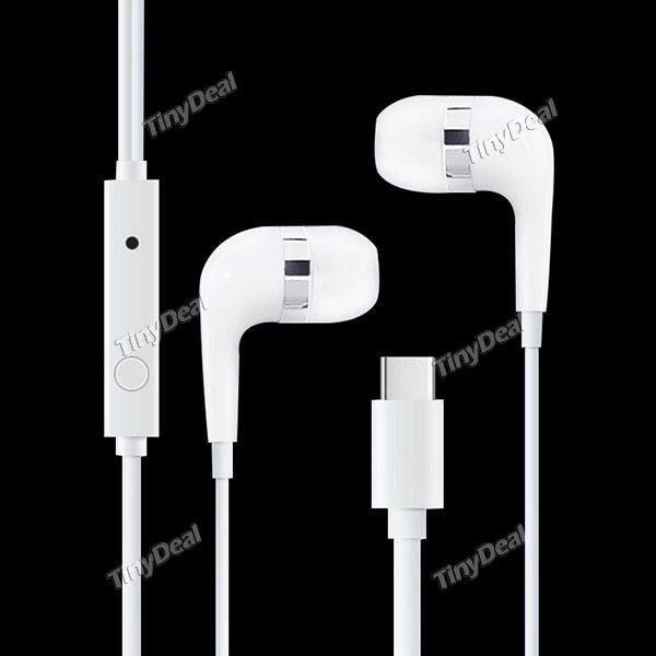 Type-c Earphone Stereo Line Control In-Ear Hands Free Call with Mic f LeEco Pro MAX2 LeEco Type-c Phones