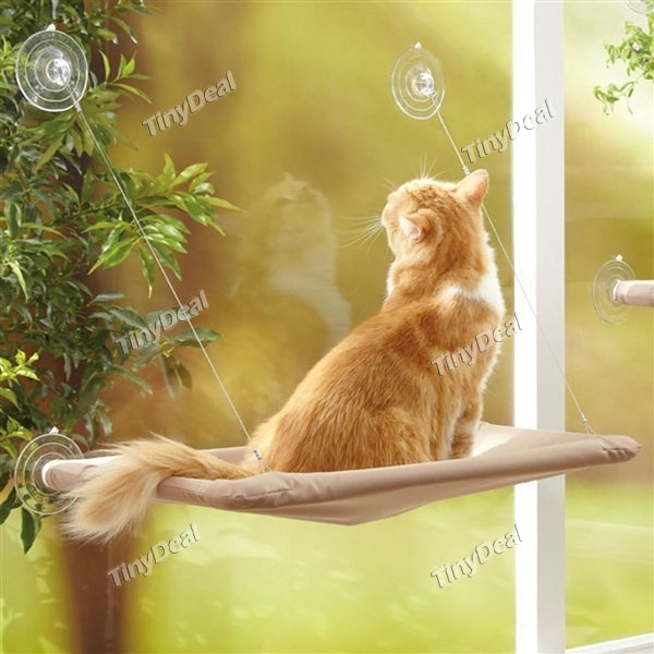 Window Mounted Cat Hammock Bed Durable Pet Sunny Seat Pet Resting Seat Safety Cat Shelves