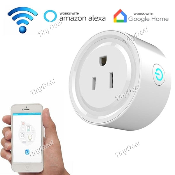 WiFi Smart US Plug Wireless Outlet Socket for Amazon Echo Alexa Smart Home Remote Control Set Timer Switch