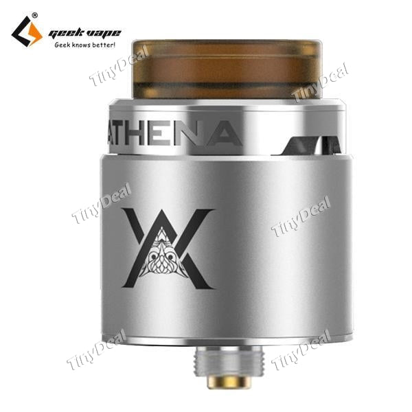 Authentic GeekVape Athena Squonk RDA 24MM Rebulidable Dripping Atomizer - Silvery SS Stainless Steel