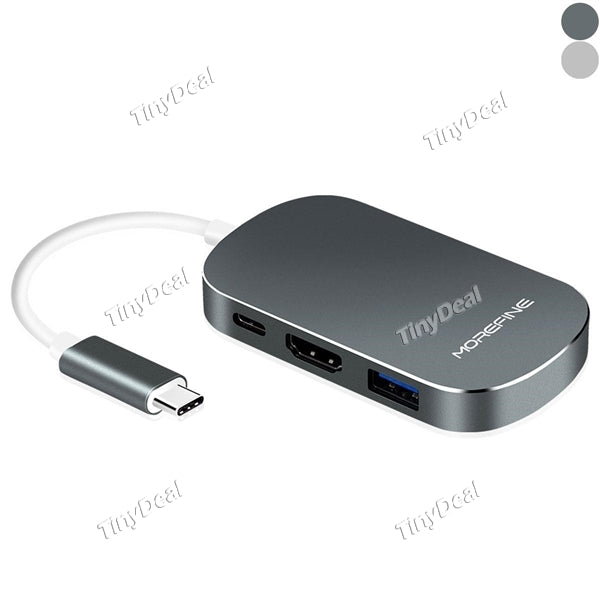5 in 1 USB Type-c HUB w/ 3 USB 3.0 Ports&4K HDMI Converter Supports Charging or Data Transmission