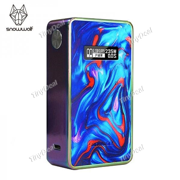 Authentic Sigelei Snowwolf 200W R 235W TC VW APV Box Mod - Rainbow Azure