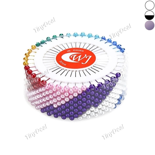 480pcs Colorful Rainbow Round Pearl Head Pins Dressmaking Pins for Crafts Sewing Home Decoration