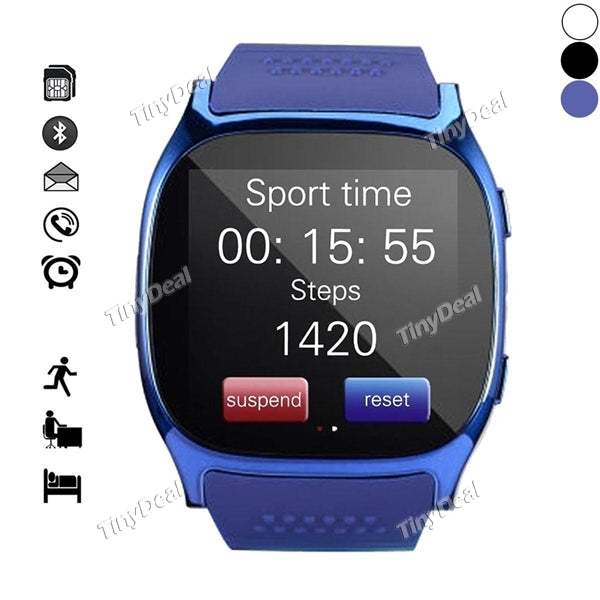 T8 Bluetooth Smartwatch Phone Support 2G SIM & TF Card w 2MP Camera Sleep Monitor Smart Watch