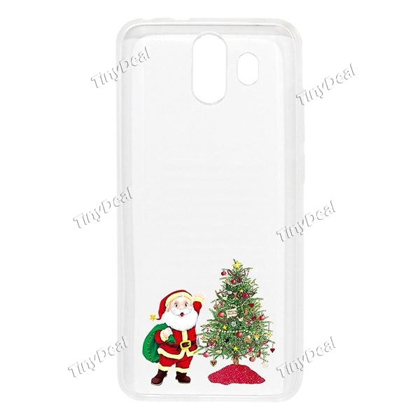 Christmas Pattern Soft Silicone TPU Cover Case Slim Protective Case Cover for HOMTOM S16