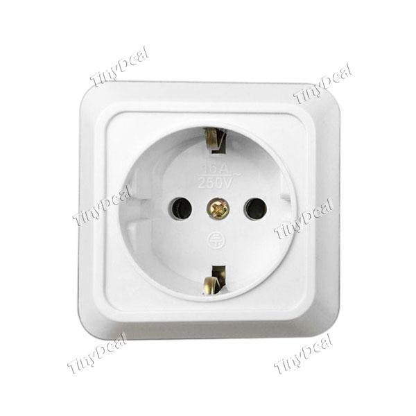 250V 16A Germany Standard Power Outlet Single Gang Panel Wall Socket EU Plug Socket