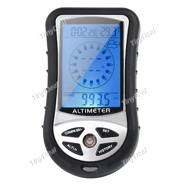 8 In 1 Digital Multifunction LCD Compass Altimeter Barometer Thermometer for Outdoor Hiking Hunting Camping