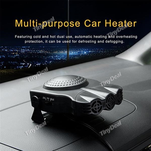 Protable 3 in 1 150W 12V Car Heater Heating Cooling Fan Defroster Demister Auto Vehicle Dryer Driving Defogger