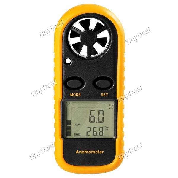 GM816 Digital Handheld Pocket Digital Anemometer with LCD Display for Measuring Wind Speed Temperature and Wind Chill
