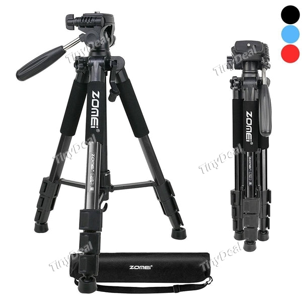 ZOMEI Q111 55" Panoramic Camera Tripod Lightweight with 1/4" Quick Release Plate for SLR DSLR Canon Nikon Digital Camera