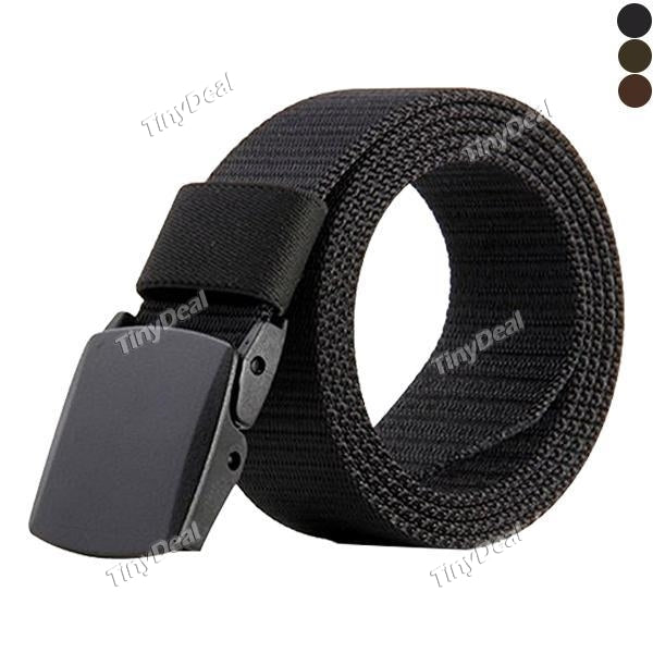 130CM Automatic Buckle Nylon Belt Male Outdoor Sports Design Tactical Belt Men Military Waist Canvas Belts