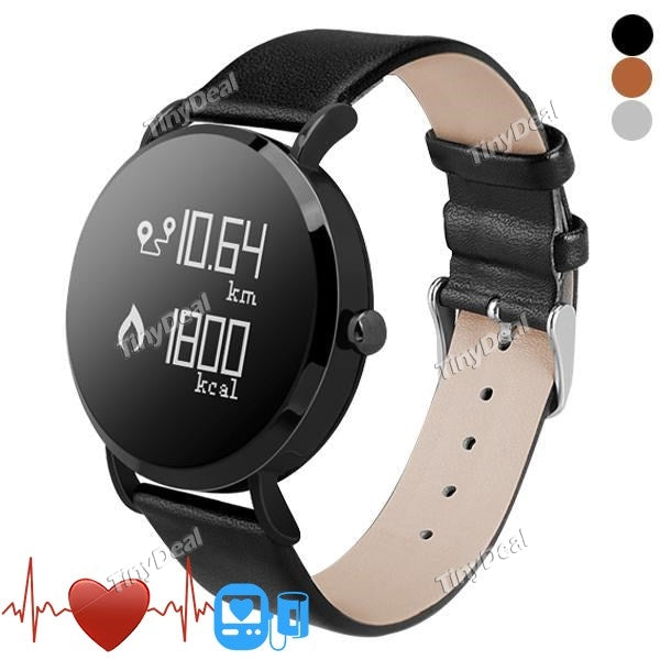 CV08 Round Wristwatch Sports Smartwatch Fitness Tracker Heart Rate Blood Pressure Monitor Smart Band