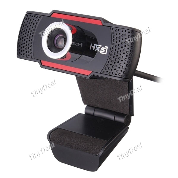 HXSJ S30 Foldable 720P HD Webcam Computer Camera with Sound-absorbing Microphone Mic for Laptop/ Desktop/ Skype/ Facetime