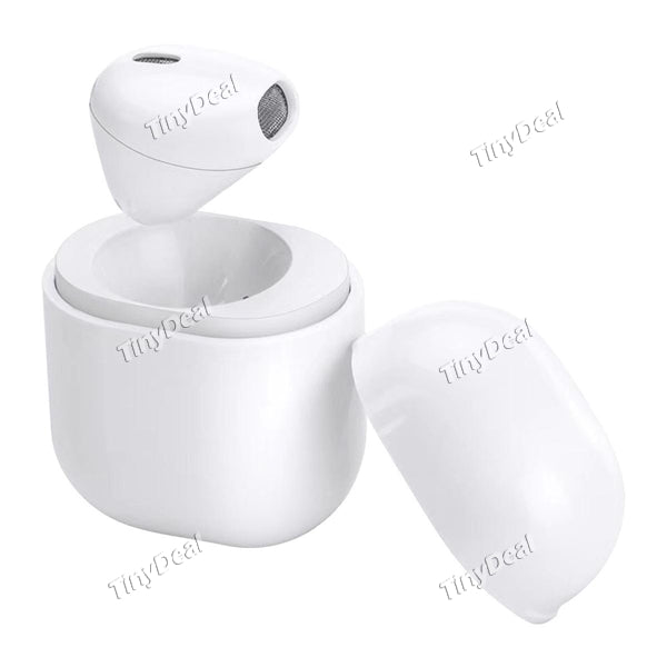 IP8 Wireless Bluetooth Headset Super Mini Stereo Single Ear Stealth In-Ear Sport Earphones w Charging Case
