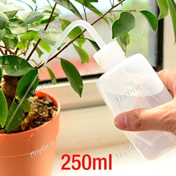 250ML Plant Flower Succulent Watering Bottle Plastic Bend Mouth Watering Cans Squeeze Bottle Gardening Tools