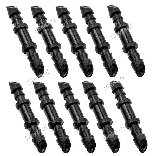 10pc/Pack Barbed 1/4" Tubing Connector for Drip Irrigation Garden Systems