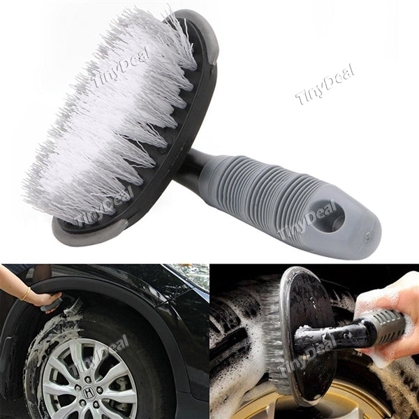 Car Wheel Cleaning Brush Tire Rim Scrub Brush Soft Alloy Brush Cleaner Tie Auto Motorcycle Bike Wheel Cleaning Tool