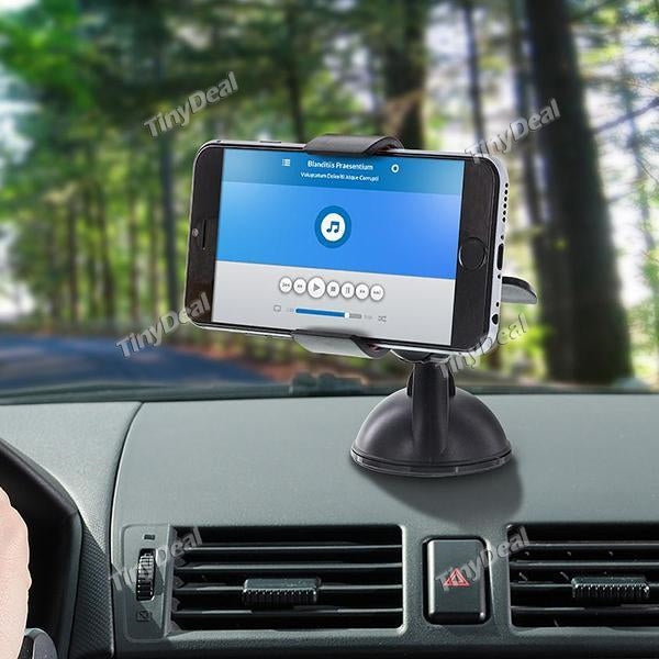Grip Clip Universal Car Sucker Mount Phone Holder Bracket Stand for Smartphones & GPS Devices