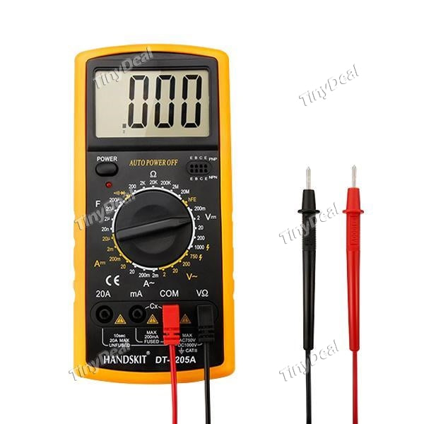 DT9205A AC/DC Professional Electric LCD Display Handheld Tester Meter Digital Multimeter Multimetro Ammeter