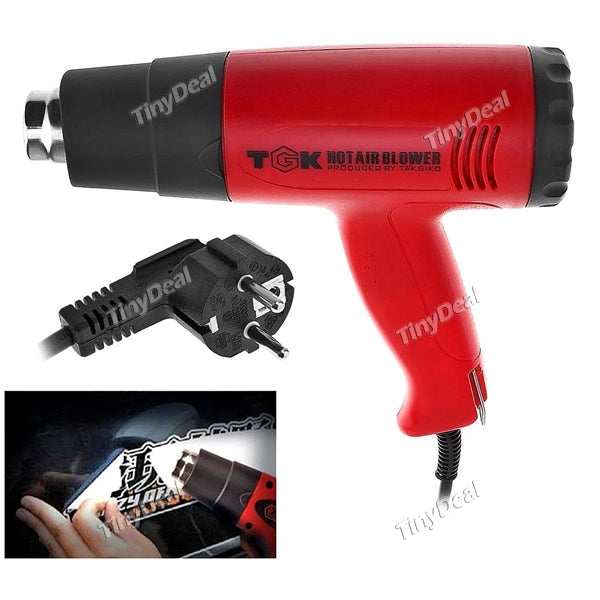 1800W 220V EU Plug Heat Gun Industrial Electric Hot Air Gun Kit Professional Shrink Wrap Blower Heater