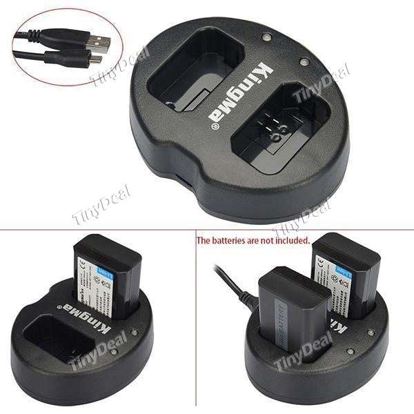 KingMa Battery Double (Dual) Charger for Sony NP-FW50 Alpha 7 a7 Alpha 7R a7R 7S a7S a3000 a5000 a6000 NEX-5R
