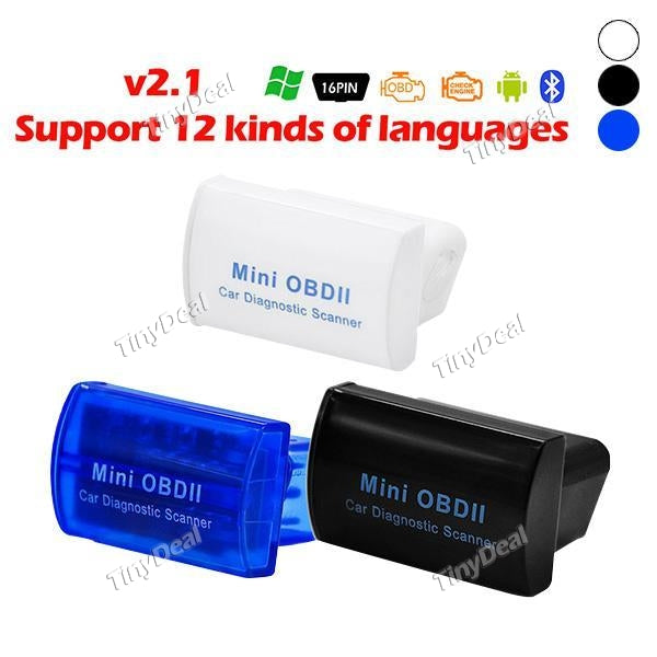 MINI OBD ii ELM327 Bluetooth Latest V2.1 OBD 2 Wireless Car Diagnostic Scanner Multi-Language Work ON Android