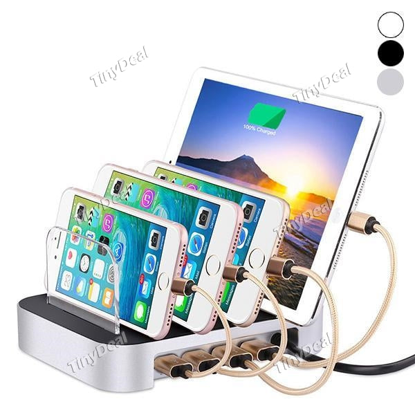 Innovations 4-Port Charging Station Multiple USB Charging Dock Charger Hub Stand for Smartphone Tablet US Plug