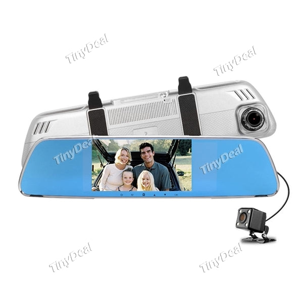 V25 FHD 1080P Dual Camera Car DVR Review Mirror G-Sensor Motion Detect Parking Mirror Car Camera Video Recorder DV