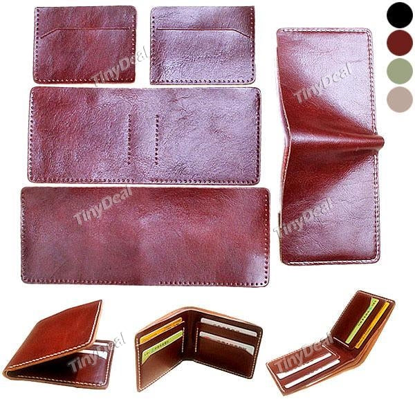 DIY Vintage Crazy Horse Semi-finished Leather Wallet Genuine Leather Wallet Card Holder