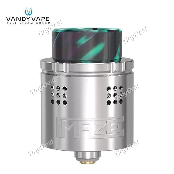 Authentic VandyVape MAZE 0.2ohm Sub Ohm BF RDA Rebuildable Dripping Atomizer - Silvery SS Stainless Steel