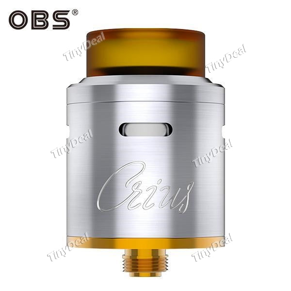 OBS Crius RDA 24mm 360° Cyclic Airflow System Rebuildable Dripping Atomizer - Silvery SS Stainless Steel