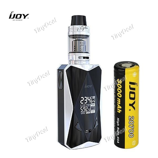 Authentic IJOY Diamond PD270 234W Box Mod Captain X3s Subohm Tank Kit - White
