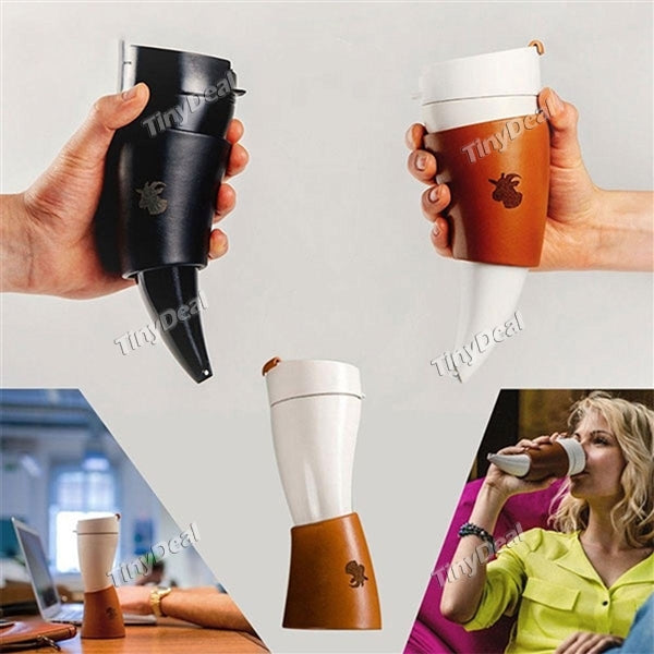 230ml Creative Goat Horn Stainless Steel Mug Coffee Tea Cup Insulation Vacuum Flask Couple Hot Water Bottle