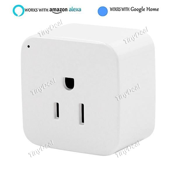 Mini WiFi Smart US Plug Socket Work w Alexa Echo & Google Home Wireless Smart Remote Control Timer Outlet
