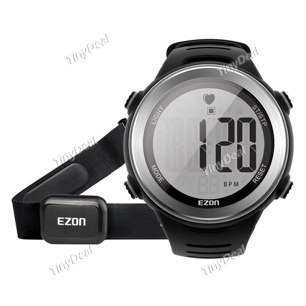 Heart Rate Monitor Digital Watch Alarm Stopwatch Men Women Outdoor Running Sports Watches with Chest Strap
