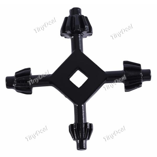 4 in 1 Multi-function Electric Drill Key Wrench DIY Four-way Drill Chuck Key Cross Spanner Hand Tool