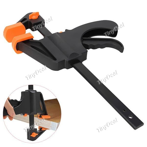 4 Inch Woodworking Bar F Clamp Grip Fast Ratchet Release Squeeze Carpentry Wood Trigger Hand Ratchet Bar Clip