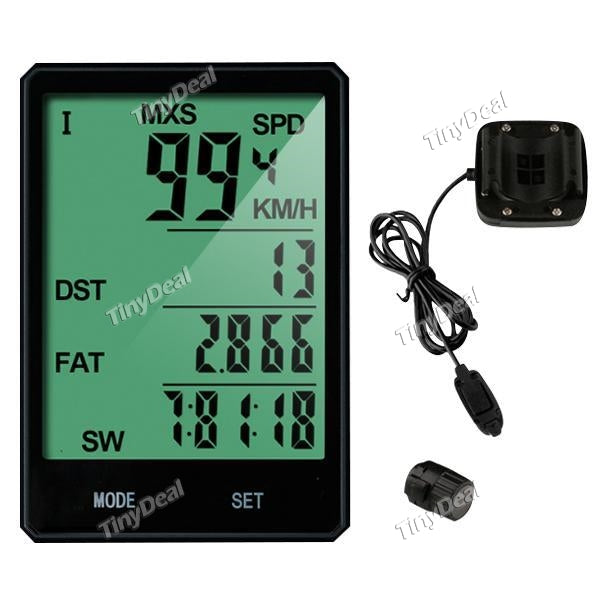 CoolChange 2.8'' Wired Bicycle Computer Waterproof Odometer Bike Measurable Cycling Stopwatch Speedometer
