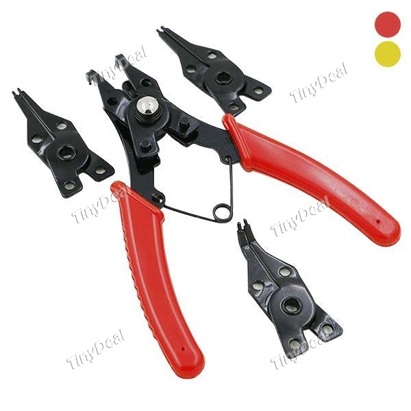 Retaining Ring Pliers 4 in 1 Multifunctional Auto-lock Snap Ring Pliers Internal External Ring Remover Retaining Circlip Pliers