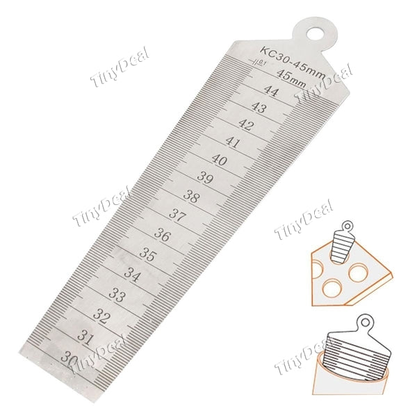 30-45mm Wedge Feeler Gauge Gap Hole Measure Tool Stainless Steel Taper Metric